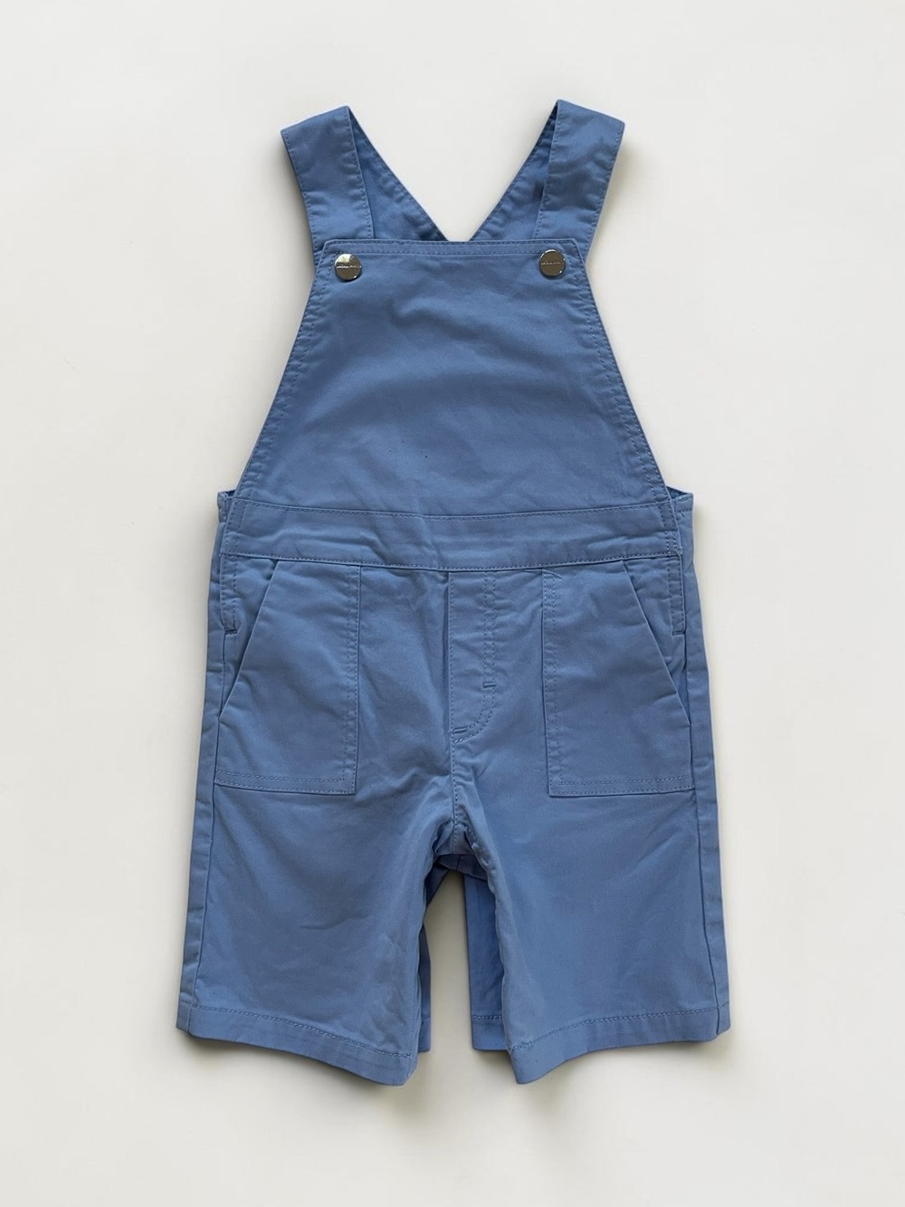 Jacadi Steel Blue Short Overalls